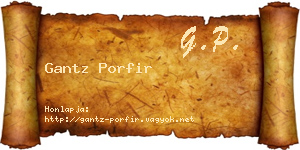 Gantz Porfir névjegykártya